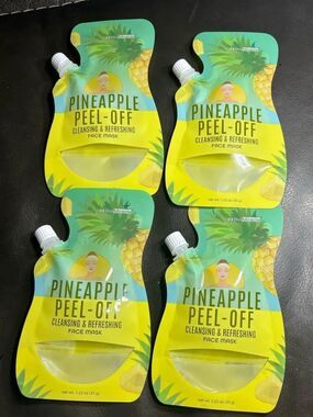 4 New Miracle Pineapple Peel-Off Cleansing & Refreshing Face Mask - Yellow